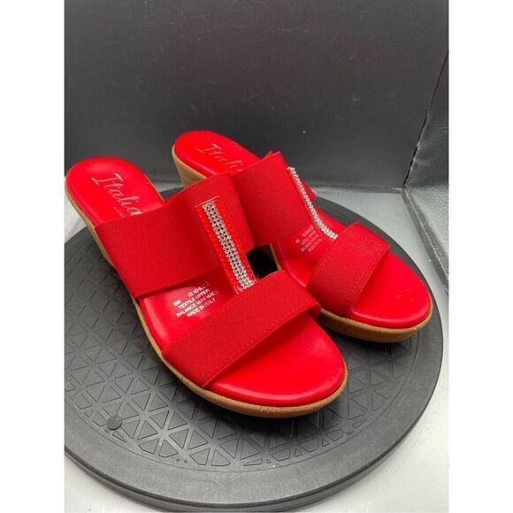 Italiana by Italian Shoemakers Womens Tracii Wedge Sandal Women’s Size 6 with Rh - Picture 5 of 10